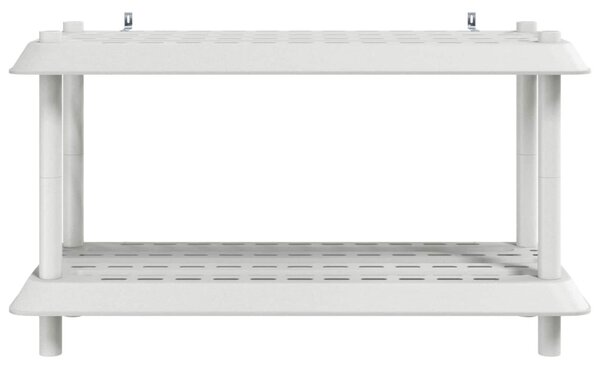 Polc egység 2 szint 100 x 40 x 55,5 cm PP Fehér
