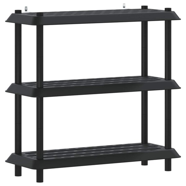 Polc egység 3 szint 100 x 40 x 96 cm PP Antracitszürke