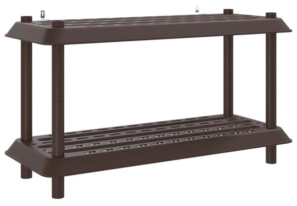 Polc egység 2 szint 100 x 40 x 55,5 cm PP Barna