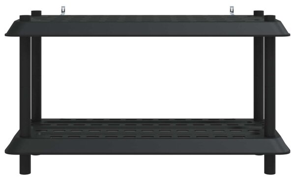 Polc egység 2 szint 100 x 40 x 55,5 cm PP Antracitszürke