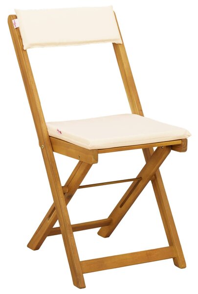 VidaXL Kültéri bistro székek 2 pcs Krémfehér 40 x 53 x 80 cm