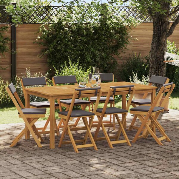 VidaXL Kültéri bistro székek 8 pcs Sötétszürke 40 x 53 x 80 cm