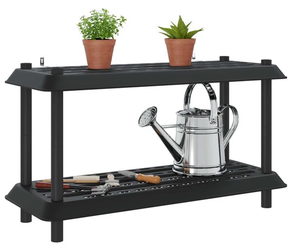 Polc egység 2 szint 100 x 40 x 55,5 cm PP Antracitszürke