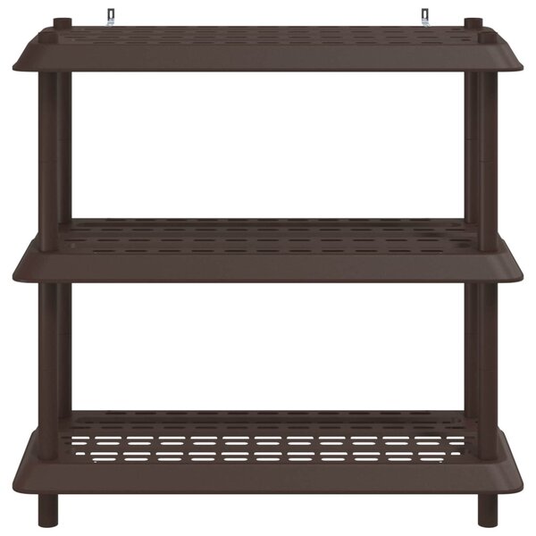 Polc egység 3 szint 100 x 40 x 96 cm PP Barna