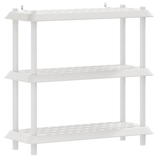Polc egység 3 szint 100 x 40 x 96 cm PP Fehér