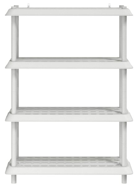 Polc egység 4 szint 100 x 40 x 136,5 cm PP Fehér