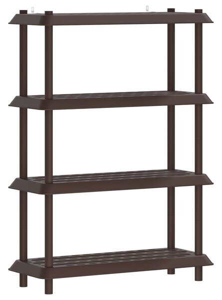 Polc egység 4 szint 100 x 40 x 136,5 cm PP Barna
