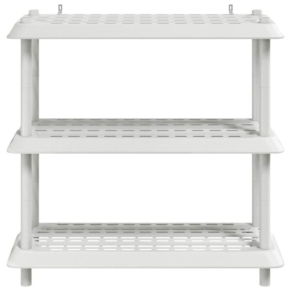 Polc egység 3 szint 100 x 40 x 96 cm PP Fehér