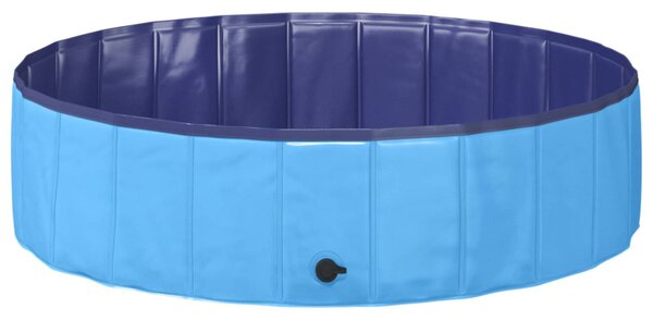 VidaXL Gyerekmedence Kék Ø 120 x 30 cm Vastag PVC és mérnöki fa