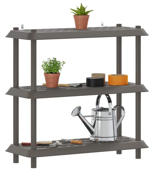Polc egység 3 szint 100 x 40 x 96 cm PP Világosszürke