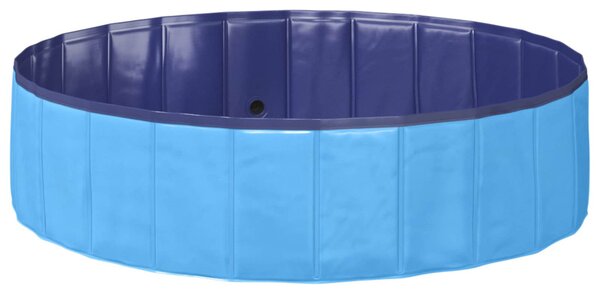 VidaXL Gyerekmedence Kék Ø 120 x 30 cm Vastag PVC és mérnöki fa