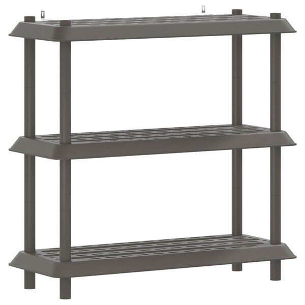 Polc egység 3 szint 100 x 40 x 96 cm PP Világosszürke