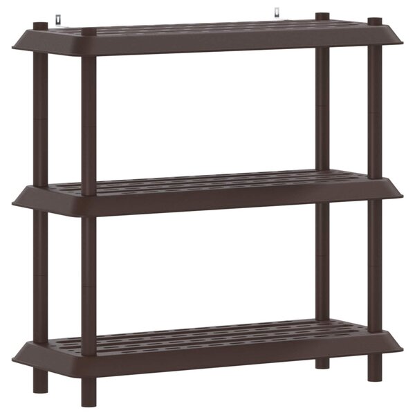 Polc egység 3 szint 100 x 40 x 96 cm PP Barna