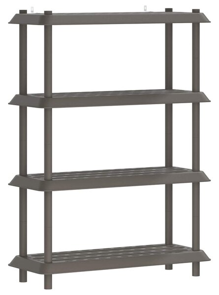 Polc egység 4 szint 100 x 40 x 136,5 cm PP Világosszürke