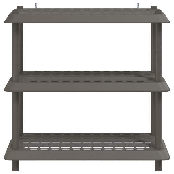 Polc egység 3 szint 100 x 40 x 96 cm PP Világosszürke