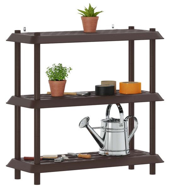 Polc egység 3 szint 100 x 40 x 96 cm PP Barna