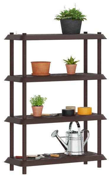 Polc egység 4 szint 100 x 40 x 136,5 cm PP Barna