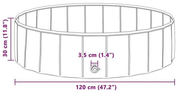 VidaXL Gyerekmedence Piros és kék Ø 120 x 30 cm