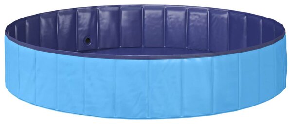 VidaXL Gyerekmedence Kék Ø 160 x 30 cm Vastag PVC és mérnöki fa
