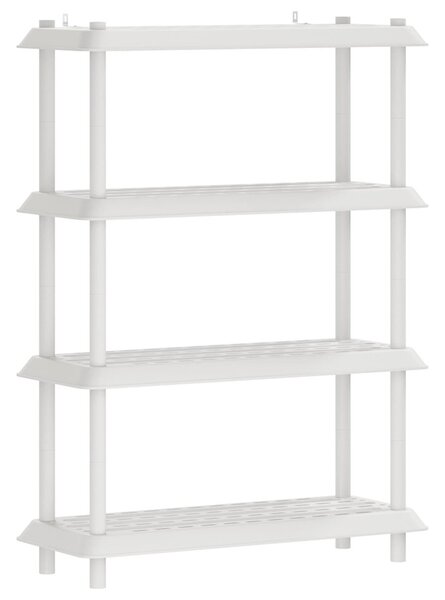 Polc egység 4 szint 100 x 40 x 136,5 cm PP Fehér
