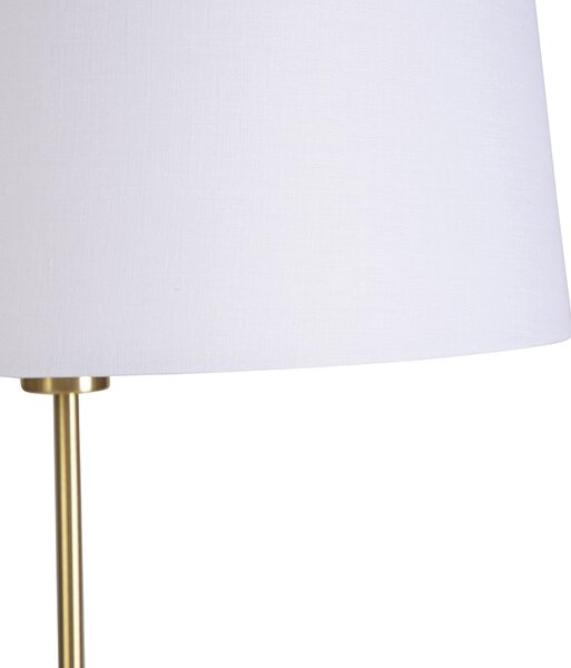 Okos állólámpa arany színű, fehér vászon búrával 45 cm, Wi-Fi-vel, A60 - Parte