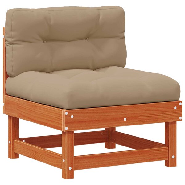 VidaXL Kerti lounge szett 7 pcs Viaszbarna Tömör Fenyőfa