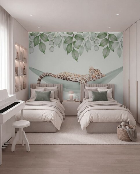 Fotótapéta Leopárd hintaágyban alszik, Fotótapéta állatok, w04881 : Uwalls.hu