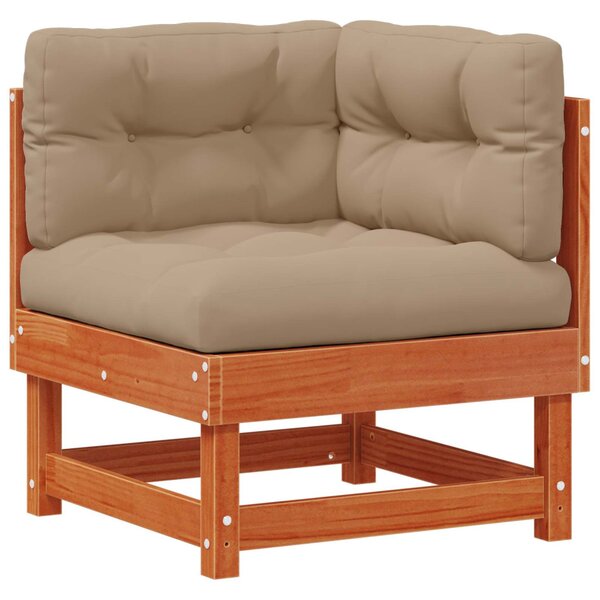 VidaXL Kerti lounge szett 7 pcs Viaszbarna Tömör Fenyőfa