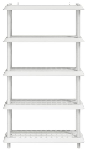 Polc egység 5 szint 100 x 40 x 177 cm PP Fehér