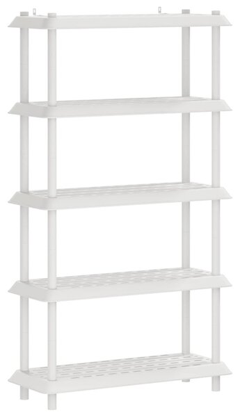 Polc egység 5 szint 100 x 40 x 177 cm PP Fehér