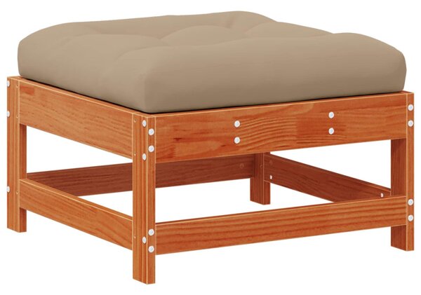 VidaXL Kerti lounge szett 10 pcs Viaszbarna Tömör Fenyőfa
