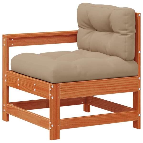 VidaXL Kerti lounge szett 10 pcs Viaszbarna Tömör Fenyőfa