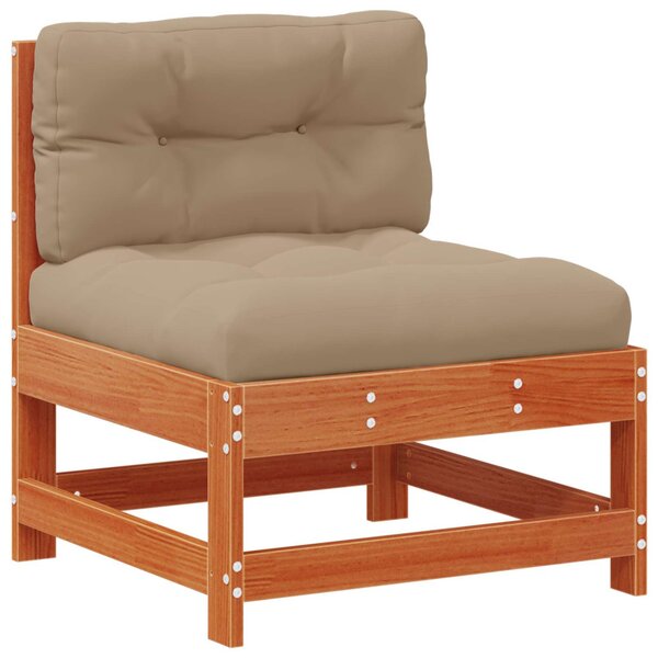 VidaXL Kerti lounge szett 7 pcs Gyantás Barna Fenyő Tömör Fenyőfa