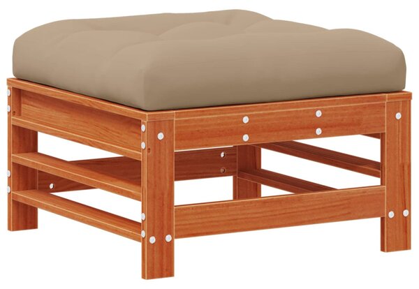 Kerti lounge szett 6 pcs Viaszbarna Tömör Fenyőfa