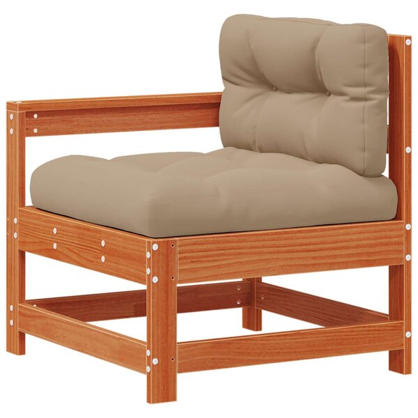 VidaXL Kerti lounge szett 7 pcs Gyantás Barna Fenyő Tömör Fenyőfa