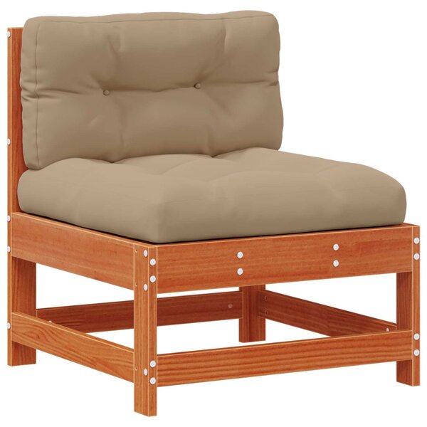 VidaXL Kerti lounge szett 8 pcs Viaszbarna Tömör Fenyőfa