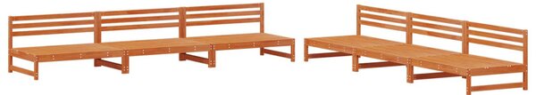 Kerti lounge szett 6 pcs Viaszbarna Tömör fenyő