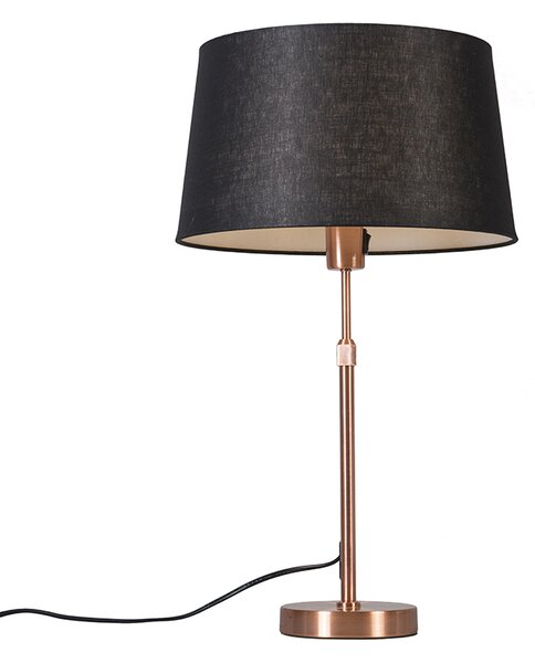 Asztali lámpa réz fekete árnyalattal, 35 cm állítható - Parte
