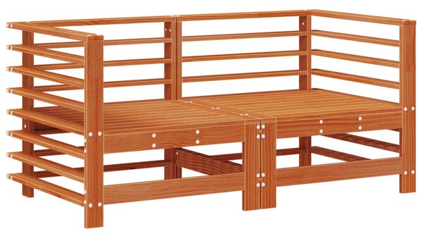 VidaXL Kerti lounge szett 7 pcs Viaszbarna Tömör fenyő