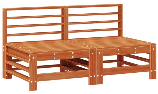 VidaXL Kerti lounge szett 7 pcs Viaszbarna Tömör fenyő