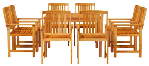 Kert étkező szett 9 pcs Barna Tömör Akácfa