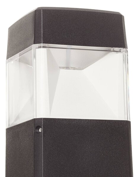 Fumagalli Elisa 800 LED ösvény lámpa fekete világos 10W CCT, Fekete, Műanyag, Modern