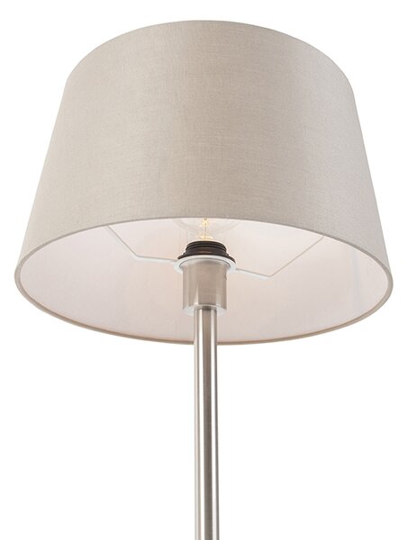 Modern asztali lámpa acélból, bézs árnyékolóval, 35 cm - Simplo