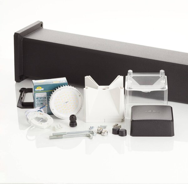 Fumagalli Elisa 800 LED ösvény lámpa fekete világos 10W CCT, Fekete, Műanyag, Modern