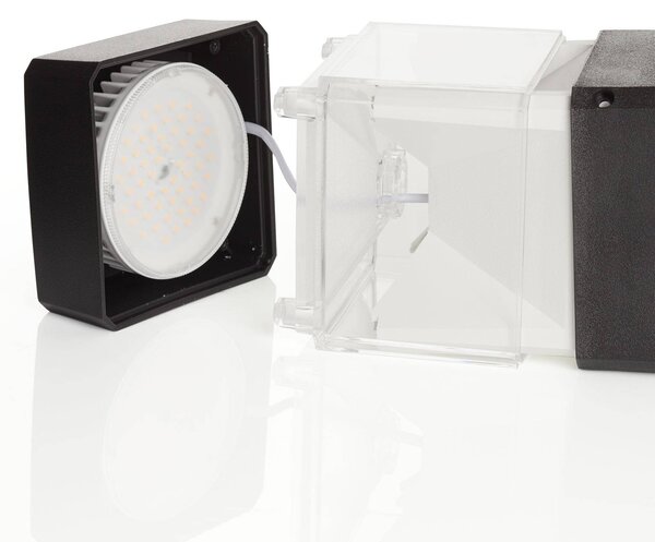 Fumagalli Elisa 800 LED ösvény lámpa fekete világos 10W CCT, Fekete, Műanyag, Modern