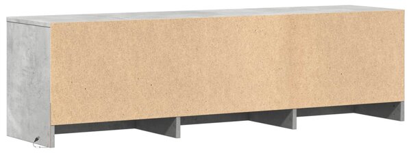 LED-es tévéállvány Beton Szürke 140 x 34 x 40 cm Mérnöki fa