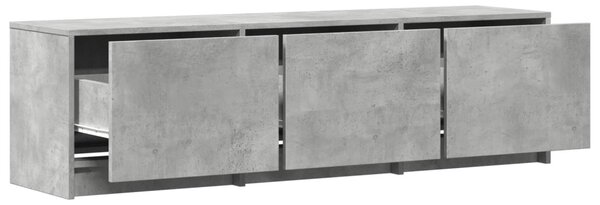 LED-es tévéállvány Beton Szürke 140 x 34 x 40 cm Mérnöki fa