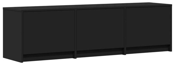 LED-es tévéállvány LED-del Fekete 140 x 34 x 40 cm Mérnöki fa