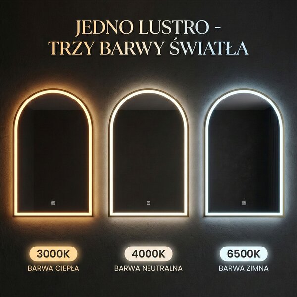 LED Tükör 60x100cm DART GOLD