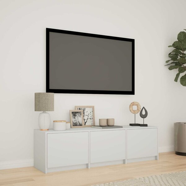 LED-es tévéállvány fiókkal Fehér 140 x 34 x 40 cm Mérnöki fa
